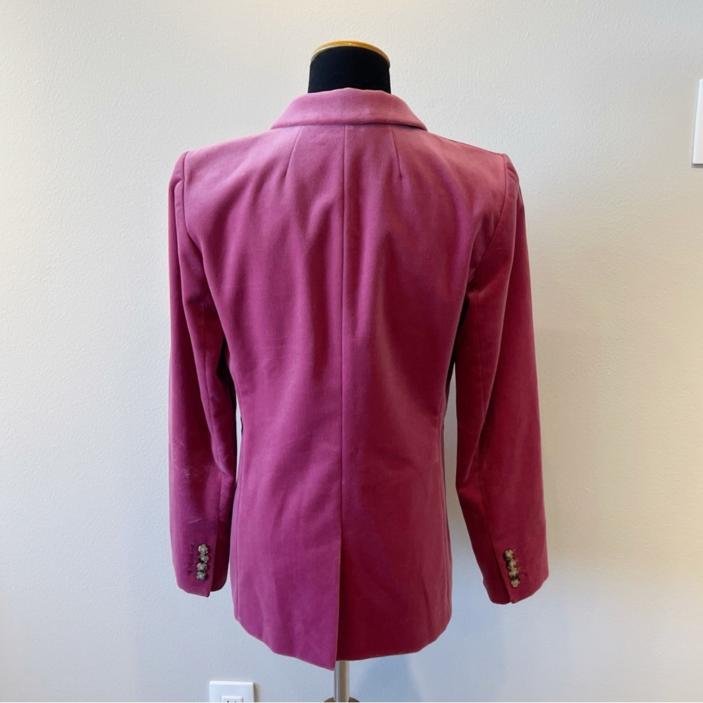 J Crew Pink Velvet Parke Blazer - Picture 6 of 13